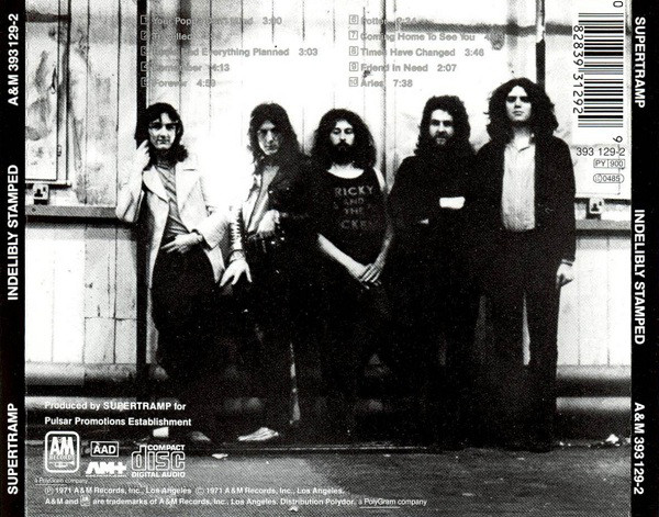 Supertramp  Indelibly Stamped : Back